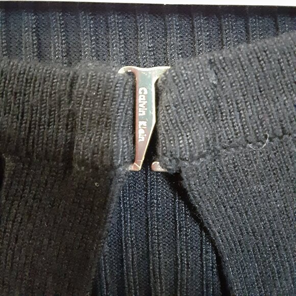 Calvin Klein Woman's Jacket Size XL, Black, 3/4 Sleeve, Hook Closure, Ruffle - Picture 4 of 7